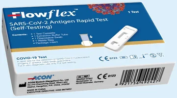 Flowflex COVID-19 test box